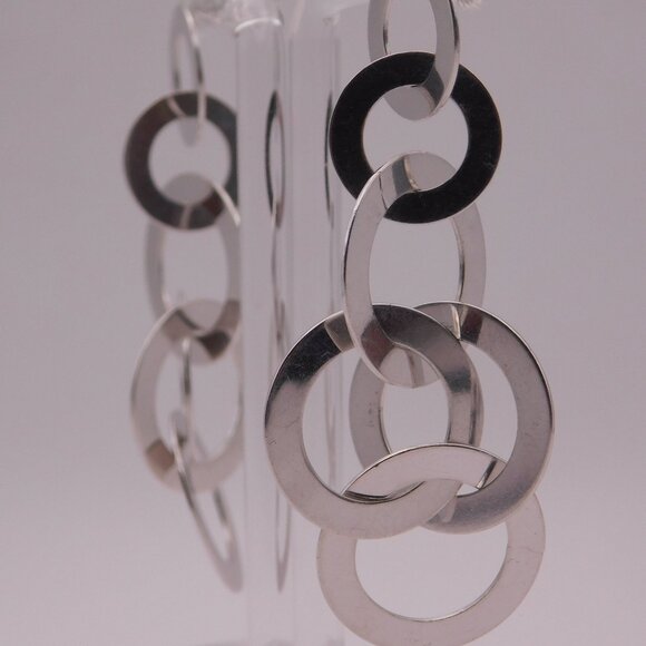 VINTAGE SILVER DROP EARRINGS - Picture 9 of 16